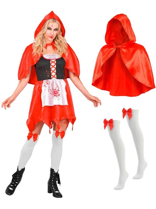 Zombie-roodkapje-kostuum voor dames - Kiabi