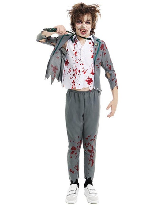 Zombie schooljongenskostuum met jasje - Kiabi