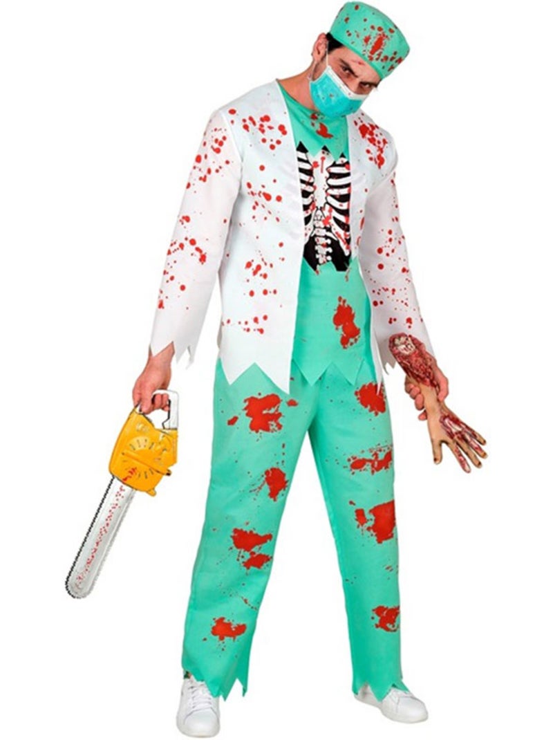 Zombieartsenkostuum voor heren Multicolor - Kiabi