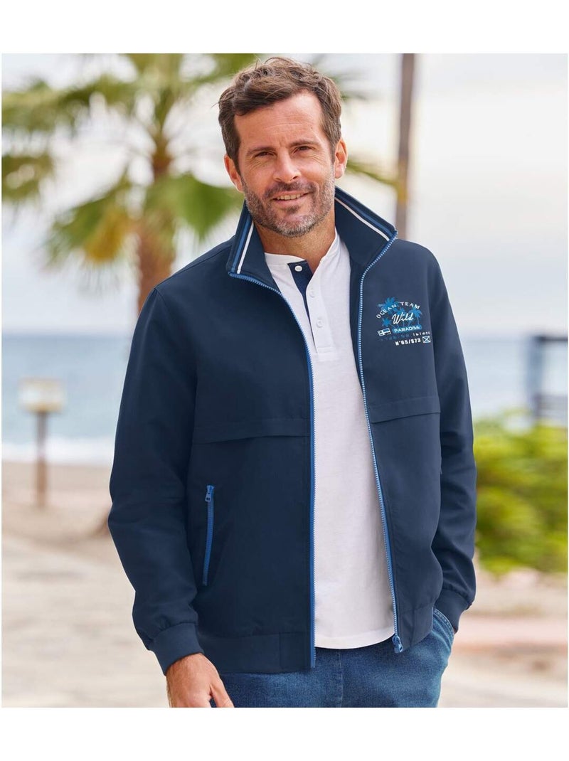 Zomerjack van microvezel Ocean Team - ATLAS FOR MEN Blauw - Kiabi