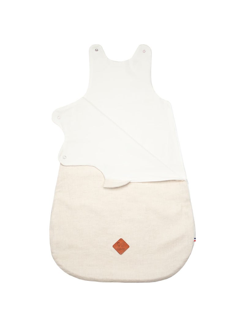 Zomerslaapzak in gewassen linnen - tog 1 Beige - Kiabi