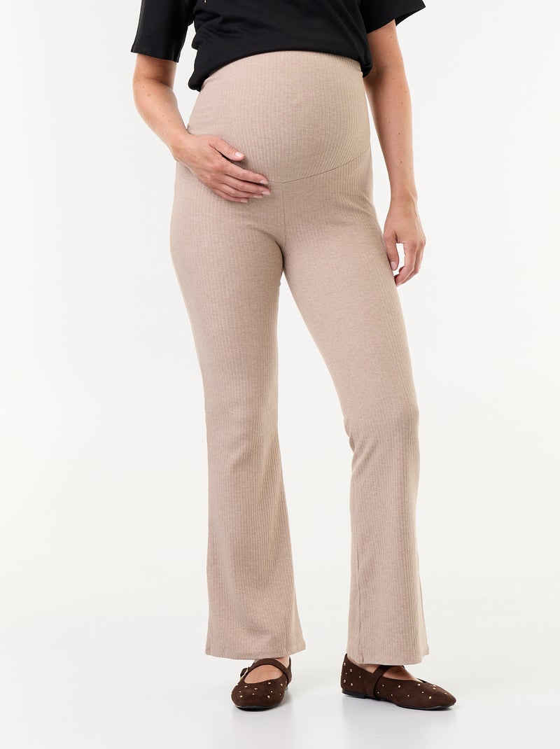 Zwangerschaps bootcut legging Biege - Kiabi