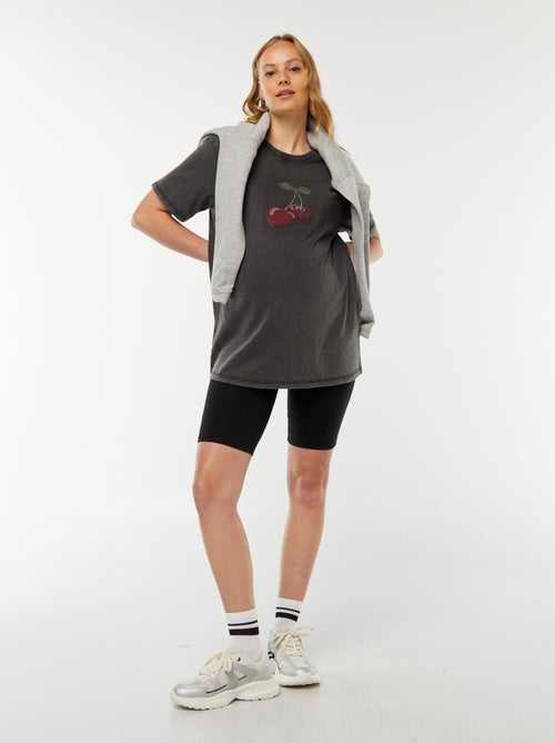 Zwangerschaps-T-shirt met kort mouw 'Only Maternity' - Kiabi