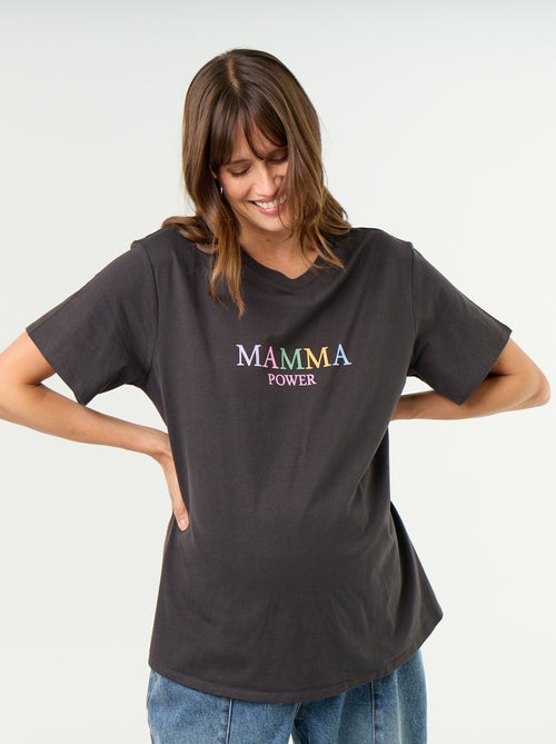 Zwangerschaps-T-shirt met print - Kiabi Zwangerschaps-T-shirt met print - Kiabi