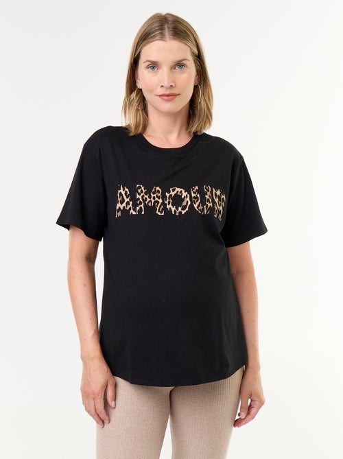 Zwangerschaps-T-shirt met print - Kiabi