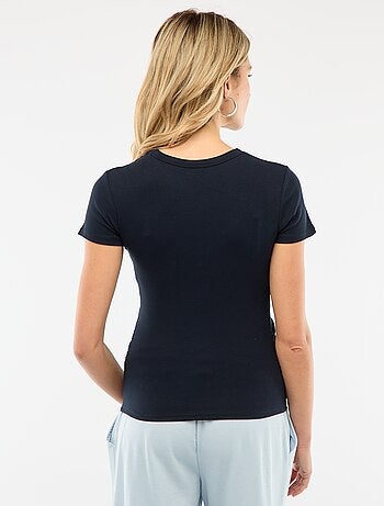 Zwangerschaps-T-shirt van ribstof