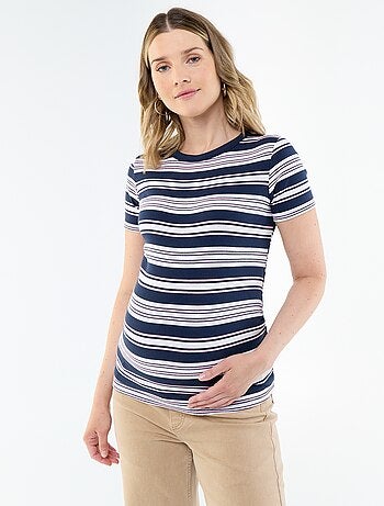 Zwangerschaps-T-shirt van ribstof