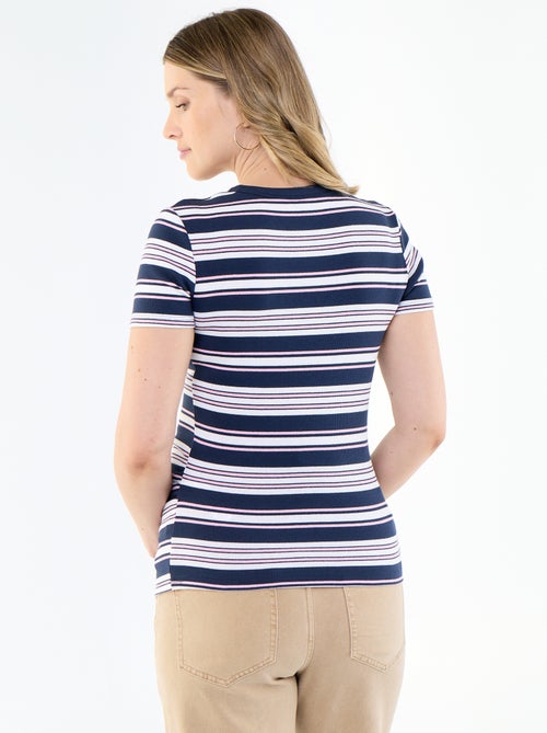 Zwangerschaps-T-shirt van ribstof - Kiabi