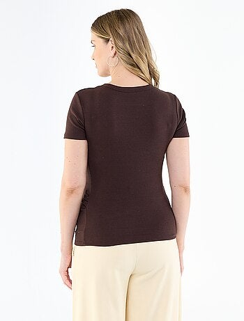 Zwangerschaps-T-shirt van ribstof