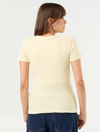 Zwangerschaps-T-shirt van ribstof