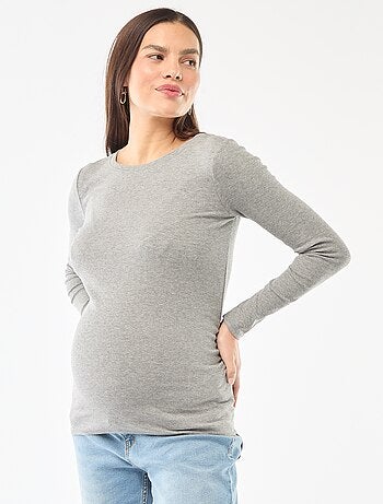 Zwangerschaps-T-shirt van ribstof