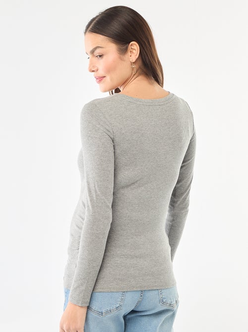 Zwangerschaps-T-shirt van ribstof - Kiabi