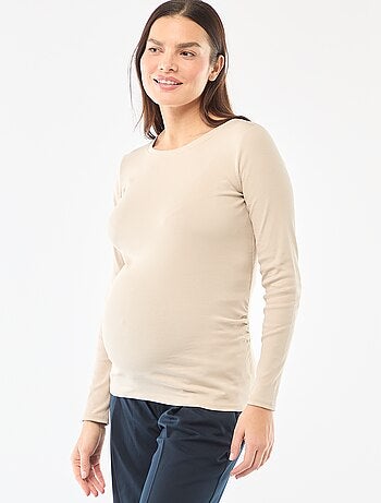 Zwangerschaps-T-shirt van ribstof