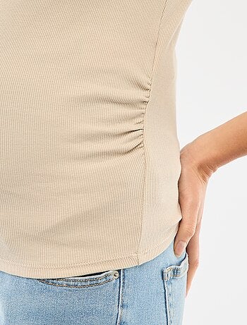 Zwangerschaps-T-shirt van ribstof