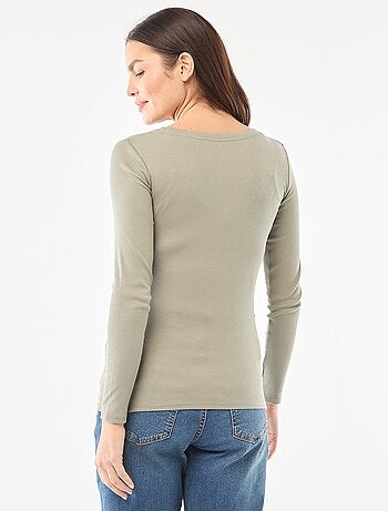 Zwangerschaps-T-shirt van ribstof