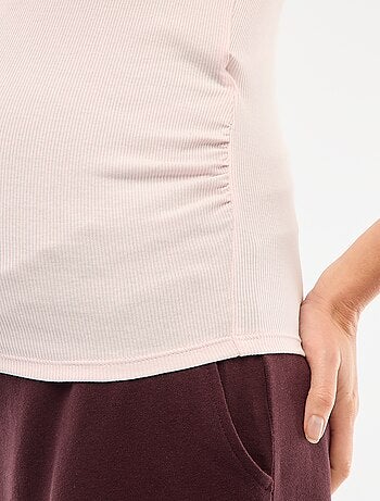 Zwangerschaps-T-shirt van ribstof