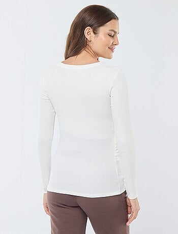 Zwangerschaps-T-shirt van ribstof