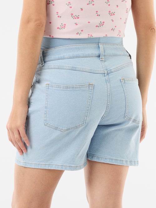 Zwangerschapsbermuda met hoge taille van denim - Kiabi