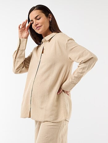 Zwangerschapsblouse van linnenmix