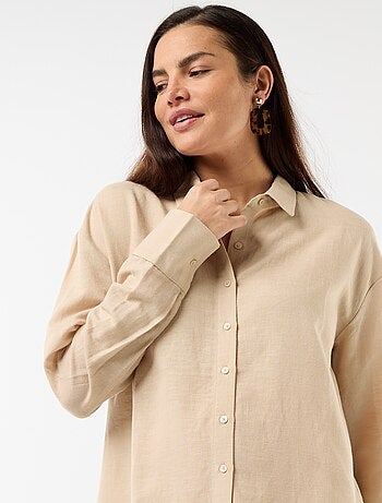 Zwangerschapsblouse van linnenmix