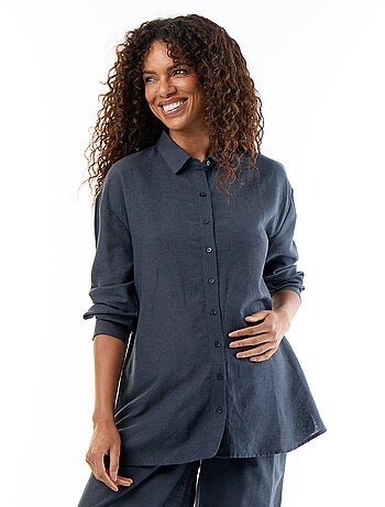 Zwangerschapsblouse van linnenmix
