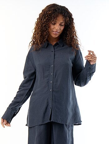 Zwangerschapsblouse van linnenmix