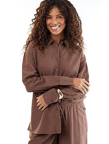 Zwangerschapsblouse van linnenmix