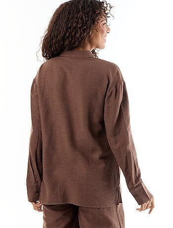 Zwangerschapsblouse van linnenmix