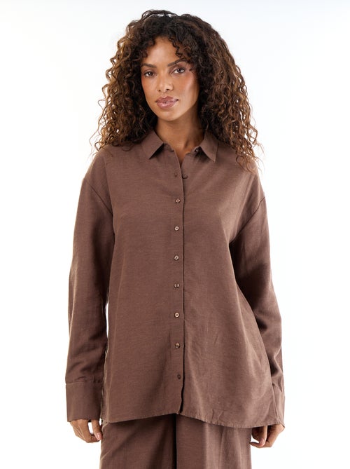Zwangerschapsblouse van linnenmix - Kiabi Zwangerschapsblouse van linnenmix - Kiabi