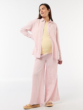 Zwangerschapsblouse van linnenmix