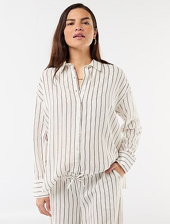 Zwangerschapsblouse van linnenmix