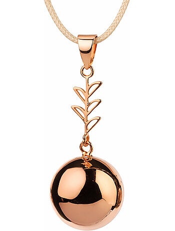 Zwangerschapsbola ketting, roségouden blad | bola
