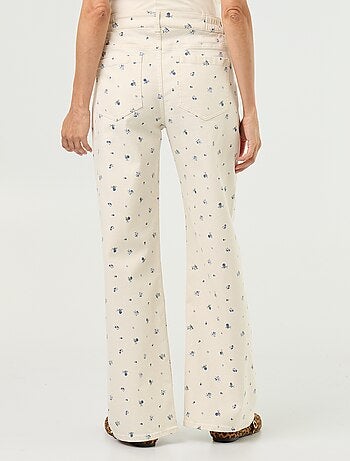 Zwangerschapsbroek van denim in wide leg-model