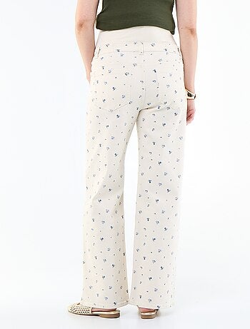 Zwangerschapsbroek van denim in wide leg-model