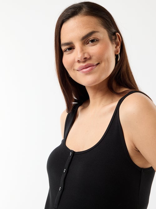 Zwangerschapsdébardeurjurk van ribstof - Kiabi