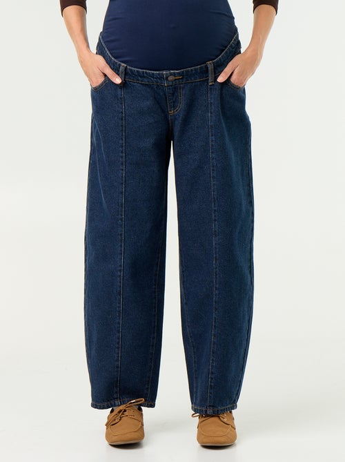 Zwangerschapsdenim broek met barrel fit - Kiabi