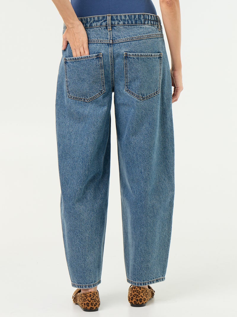 Zwangerschapsdenim broek met barrel fit Blauw - Kiabi