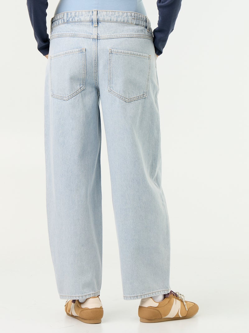 Zwangerschapsdenim broek met barrel fit Blauw - Kiabi