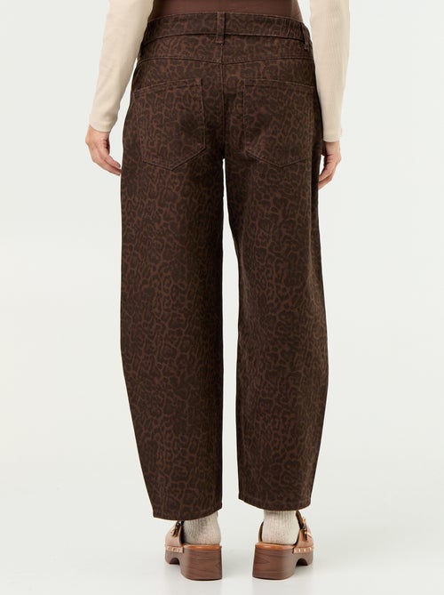 Zwangerschapsdenim broek met barrel fit - Kiabi