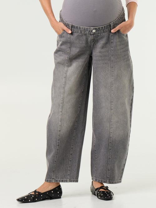 Zwangerschapsdenim broek met barrel fit - Kiabi Zwangerschapsdenim broek met barrel fit - Kiabi