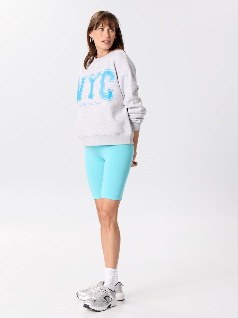 Zwangerschapsfietsshort Blauw - Kiabi