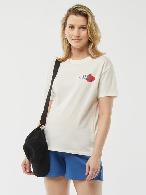 Zwangerschapshort van french terry - Kiabi