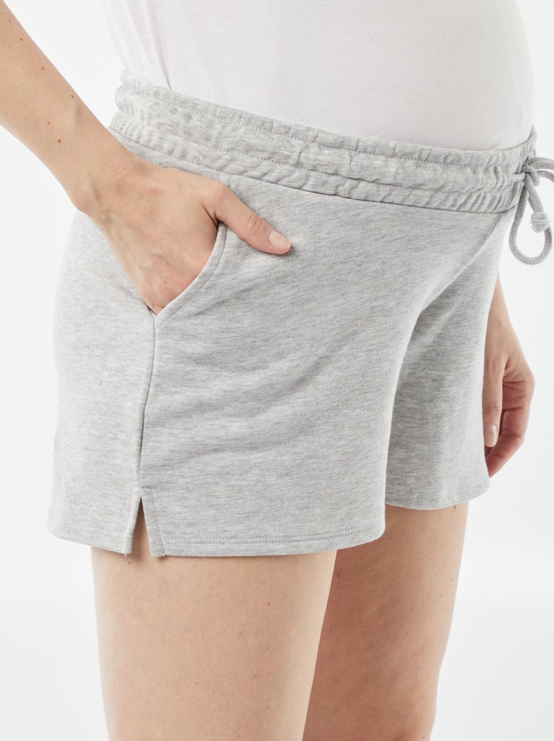 Zwangerschapshort van french terry GRIJS - Kiabi
