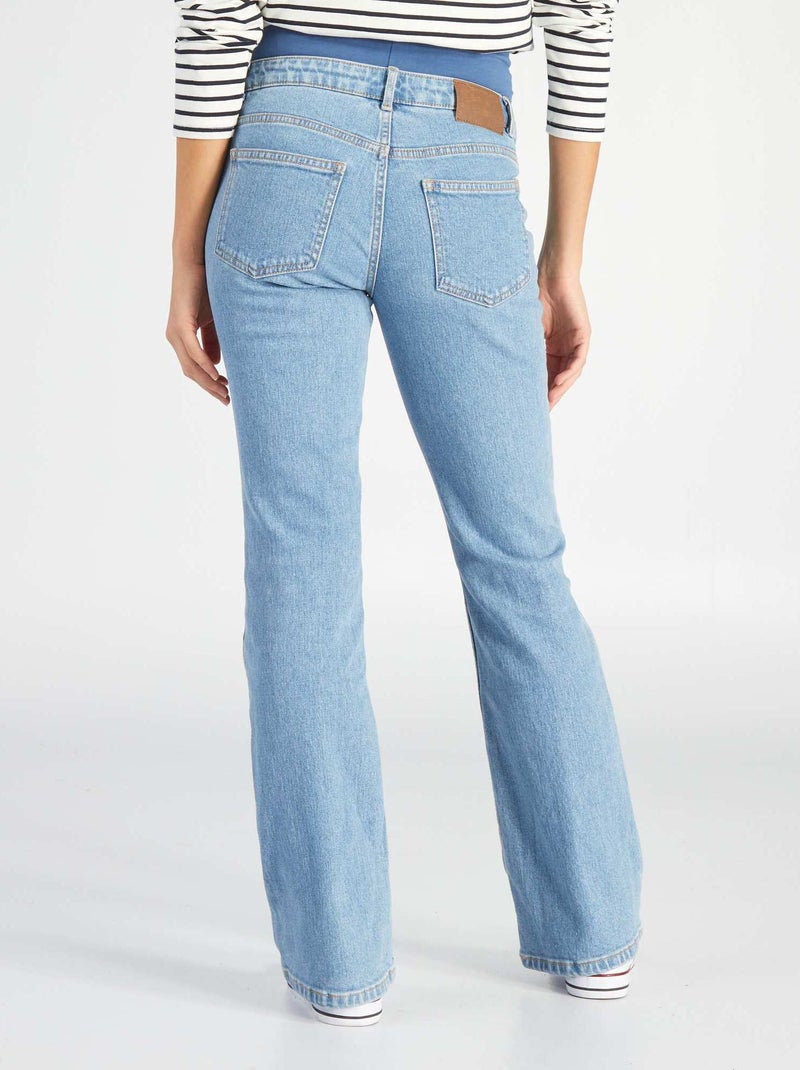 Zwangerschapsjeans met wijd uitlopende pijpen BLAUW - Kiabi