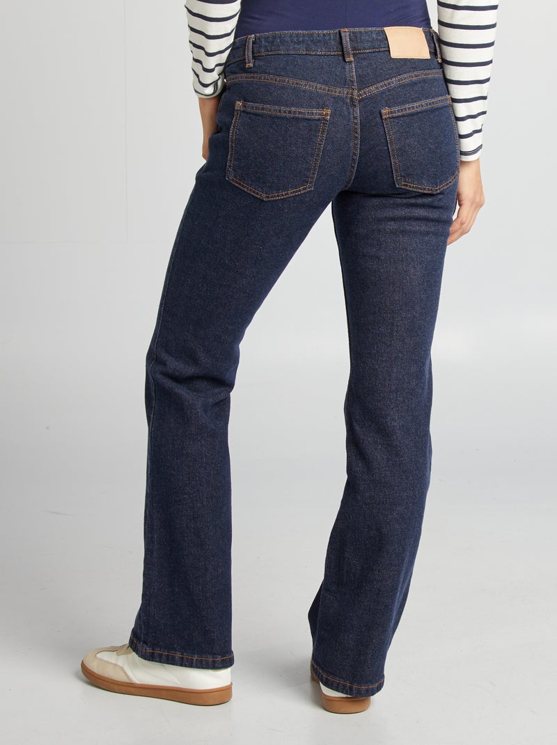 Gowjog Dames zwangerschapsjeans met wijde pijpen boven de buik Jean zwangerschapsbroek denim zwangerschapsjeans met zakken, Vintage blauw., S