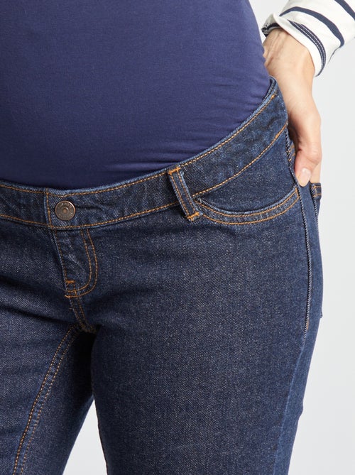 Zwangerschapsjeans met wijd uitlopende pijpen - Kiabi