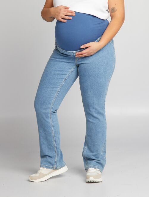Zwangerschapsjeans met wijd uitlopende pijpen - Kiabi