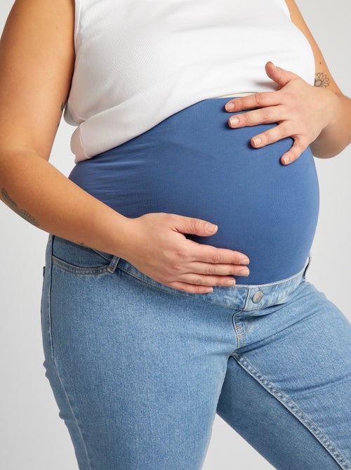 Zwangerschapsjeans met wijd uitlopende pijpen - Kiabi