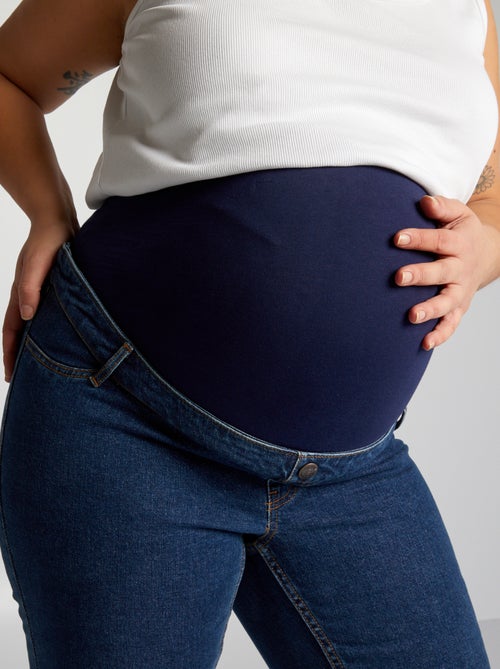 Zwangerschapsjeans met wijd uitlopende pijpen - Kiabi