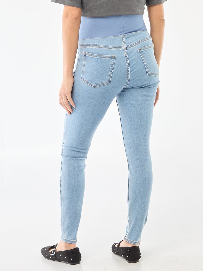 Zwangerschapsjegging met band Blauw - Kiabi
